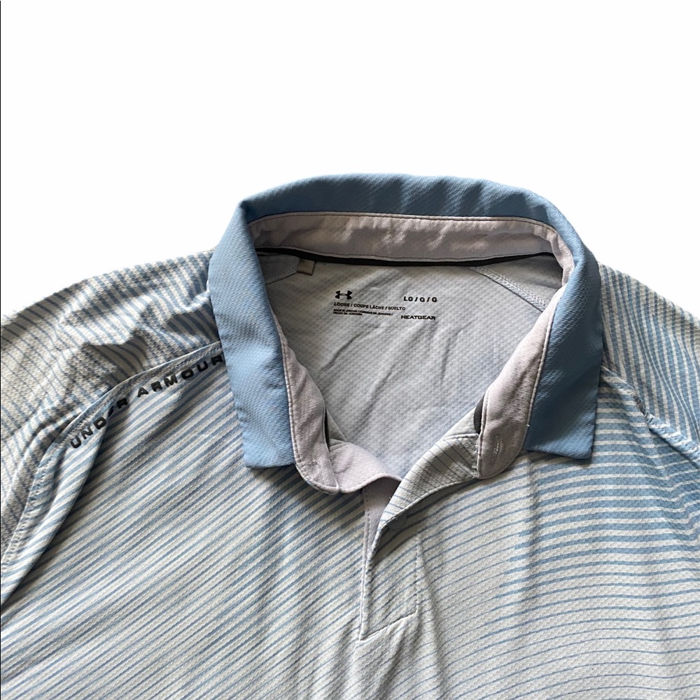 Under Armour Baby Blue Polo Shirt Size LG
A24